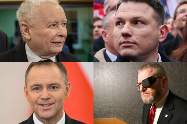 jaroslaw kaczynski slawomir mentzen karol nawrocki grzegorz braun