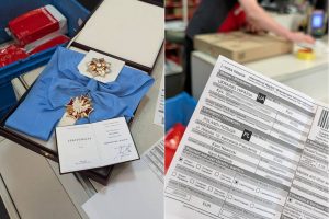 NCZAS.INFO | Order Orła Białego nadany przez prezydenta Andrzeja Dudę prezydentowi Ukrainy Wołodymyrowi Zelenskiemu, spakowany i nadany na poczcie. Foto: X/Zelensky UA