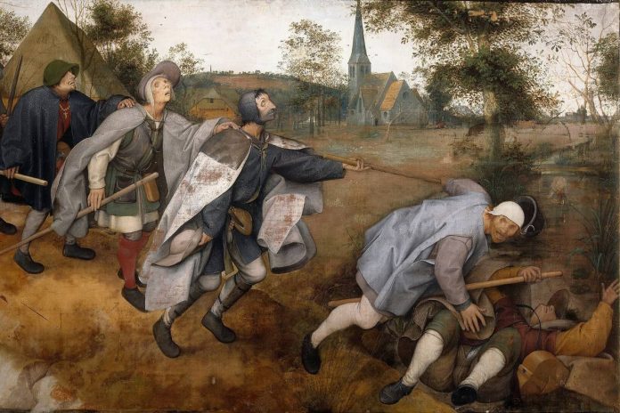 NCZAS.INFO | Ślepcy (niderl. De parabel der blinden) – obraz niderlandzkiego malarza Pietera Bruegla/ Obrazek ilustracyjny. Źródło: wikimedia