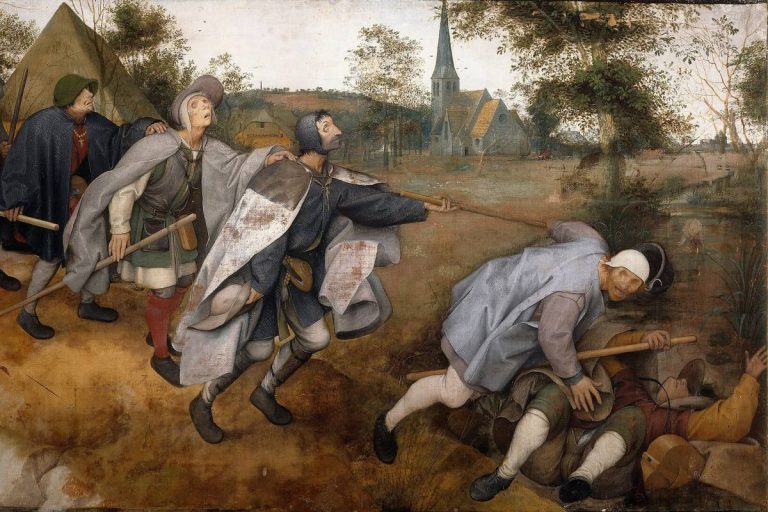 NCZAS.INFO | Ślepcy (niderl. De parabel der blinden) – obraz niderlandzkiego malarza Pietera Bruegla/ Obrazek ilustracyjny. Źródło: wikimedia