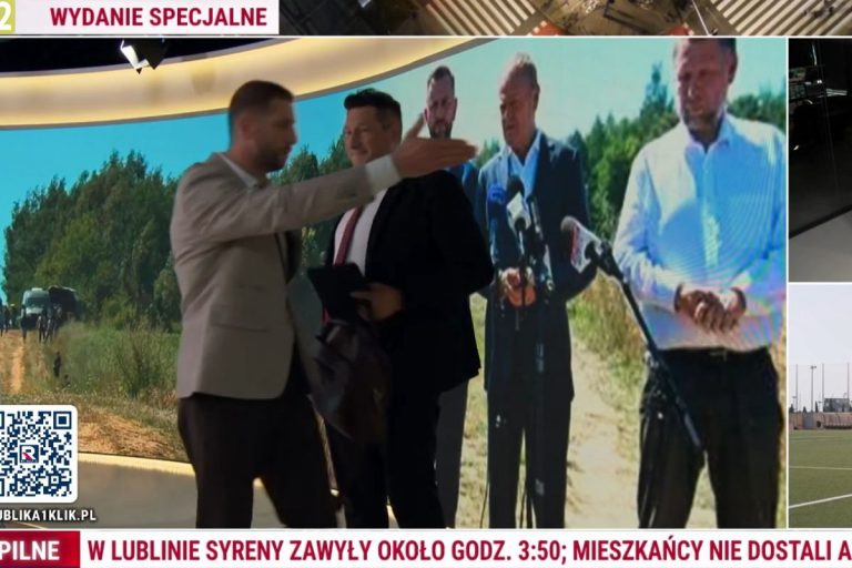 NCZAS.INFO | Miłosz Kłeczek wyrzucający ze studia TV Republika posła Polski 2050 Kamila Wnuka