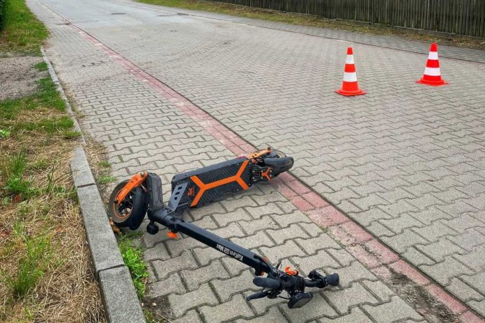 Hulajnoga elektryczna, wypadek.