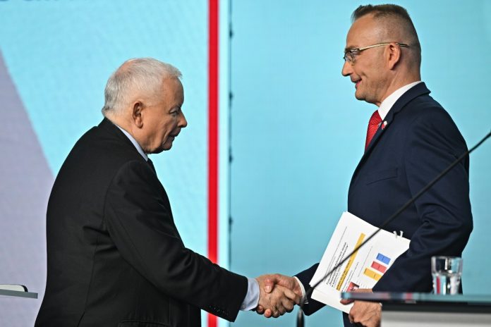 Jarosław Kaczyński i Marek Woch