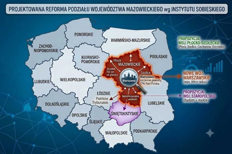Podział Mazowsza, nowe województwa.