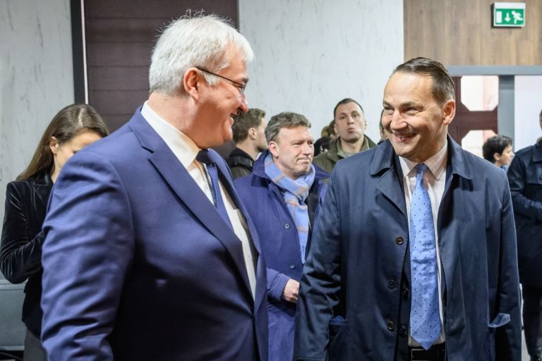 Andrij Sybiha i Radosław Sikorski.