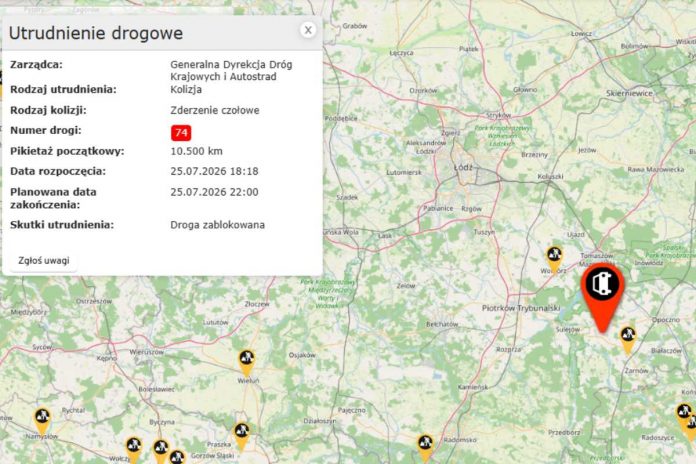 Wójcin, Łódzkie, wypadek