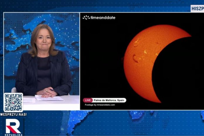 Danuta Holecka oraz zaćmienie słońca.