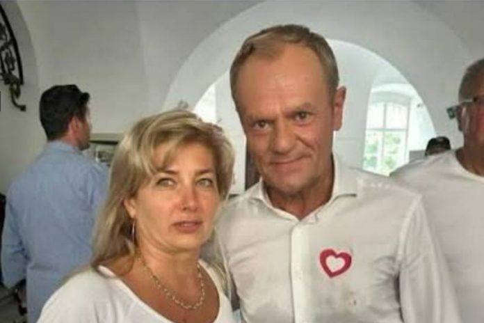 Anna Konieczyńska i Donald Tusk.