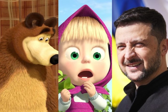 masza i niedzwiedz wolodymyr zelenski