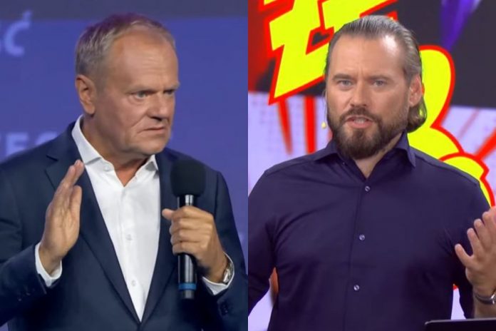 Donald Tusk oraz Krzysztof Stanowski.
