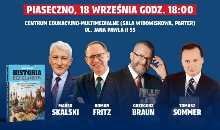 Skalski, Sommer, Fritz, Braun (zdalnie) w Piasecznie! Piątek, 18.09.2026