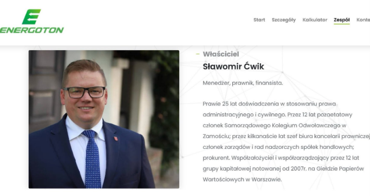 Sławomir Ćwik, Energoton.