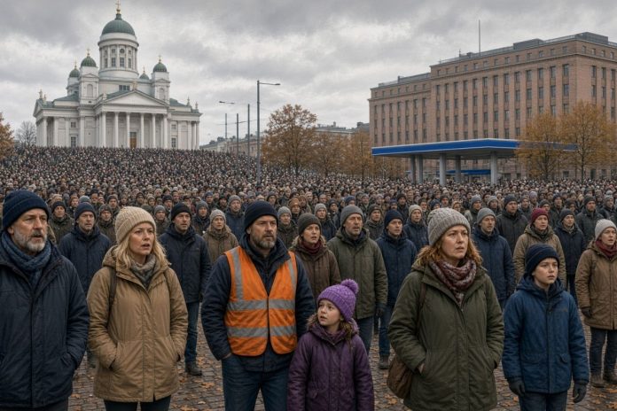 stacja paliw protest