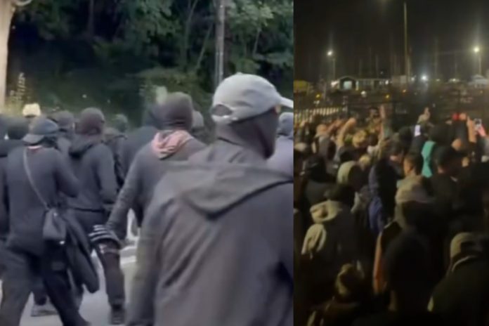 protesty imigranci uk