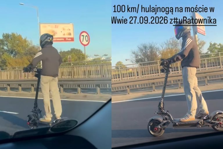 warszawa aleja prymasa tysiaclecia e-hulajnoga