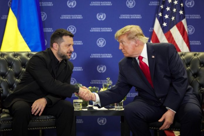 NCZAS.INFO | Prezydent Ukrainy Wołodymyr Zełenski, prezydent USA Donald Trump podczas spotkania w ONZ. Foto: president.gov.ua