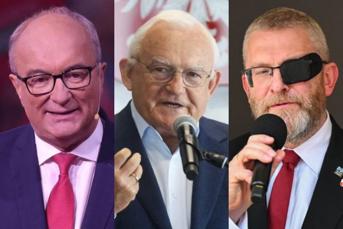 Włodzimierz Czarzasty, Leszek Miller oraz Grzegorz Braun.