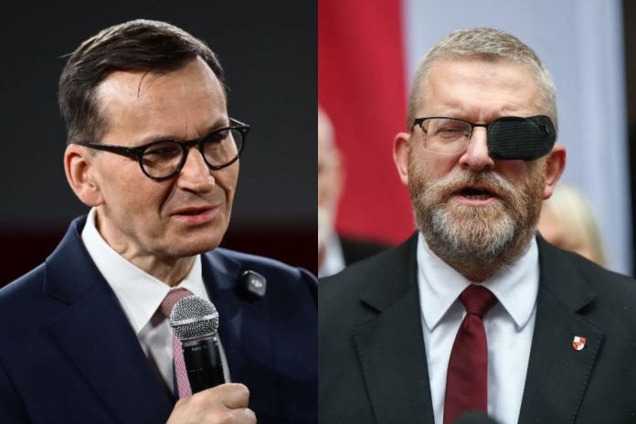 Mateusz Morawiecki oraz Grzegorz Braun.