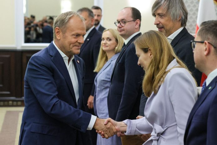 Donald Tusk i Katarzyna Pełczyńska-Nałęcz.